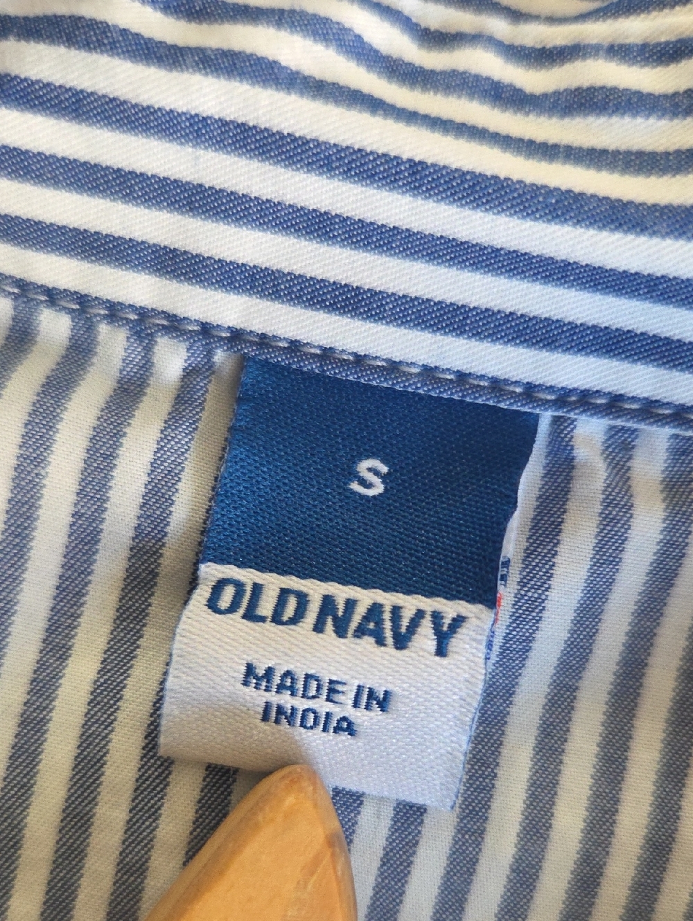 {Old Navy} Cotton Blue and White Striped Shirt Dress Size Small - Picture 5 of 11